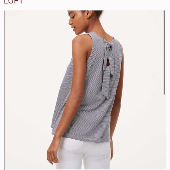 🌻5/35🌻 Loft | striped bow back tank - Picture 3 of 8